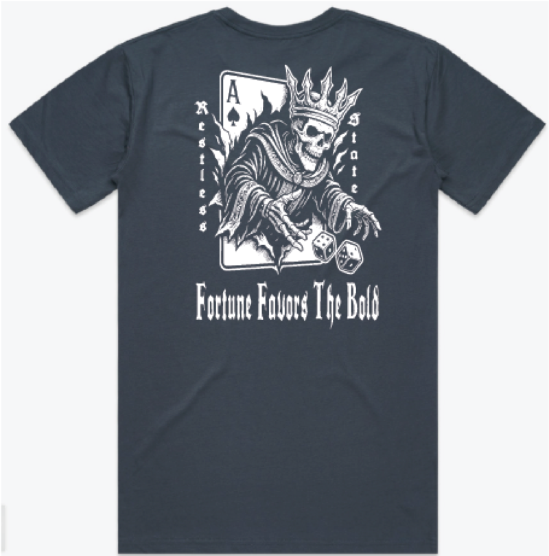 Fortune Favors The Bold tee back design