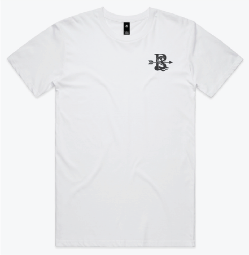 Never Look Back tee front